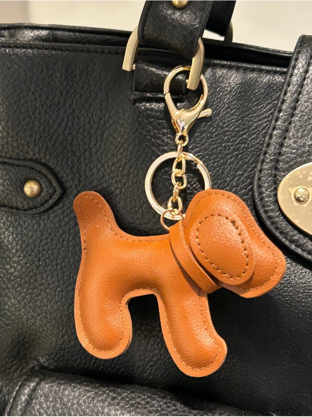 🐶NEW Dog Bag Charm/ Keychain Adorable Puppy Dog Tan